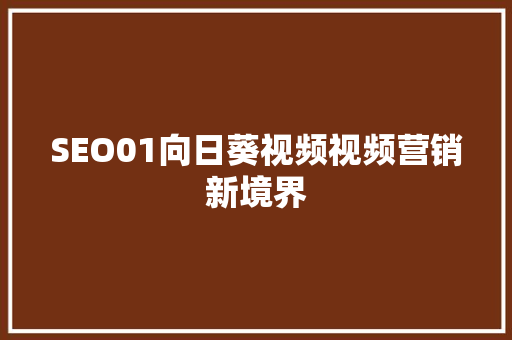 SEO01向日葵视频视频营销新境界
