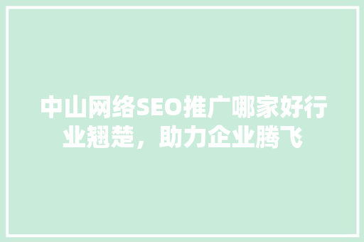 中山网络SEO推广哪家好行业翘楚，助力企业腾飞