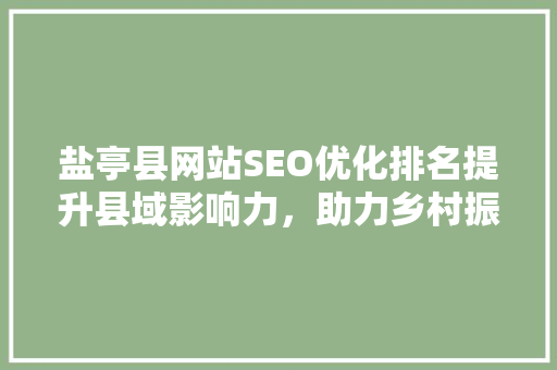 盐亭县网站SEO优化排名提升县域影响力，助力乡村振兴