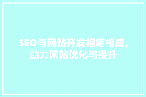 SEO与网站开发相辅相成，助力网站优化与提升