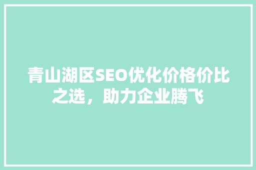 青山湖区SEO优化价格价比之选，助力企业腾飞
