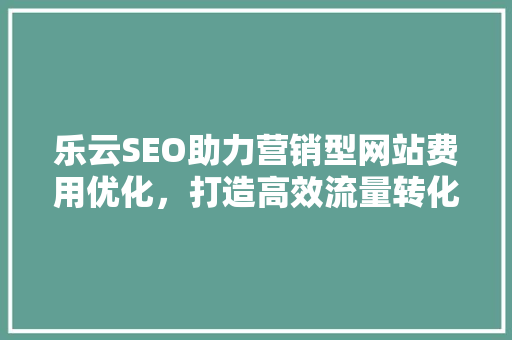 乐云SEO助力营销型网站费用优化，打造高效流量转化