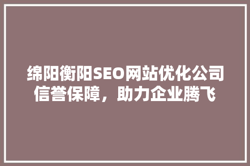 绵阳衡阳SEO网站优化公司信誉保障，助力企业腾飞