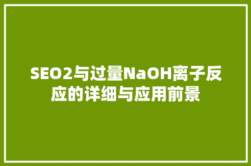 SEO2与过量NaOH离子反应的详细与应用前景  第1张