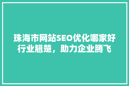 珠海市网站SEO优化哪家好行业翘楚，助力企业腾飞