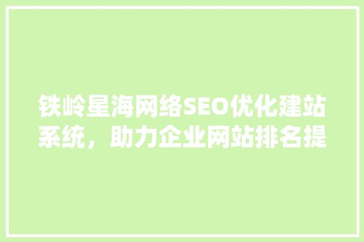 铁岭星海网络SEO优化建站系统，助力企业网站排名提升