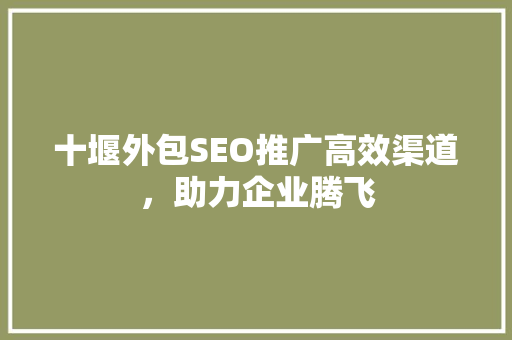 十堰外包SEO推广高效渠道，助力企业腾飞