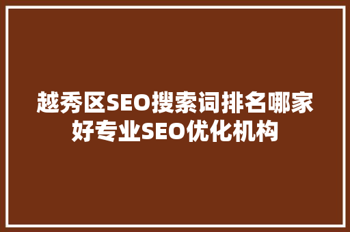 越秀区SEO搜索词排名哪家好专业SEO优化机构
