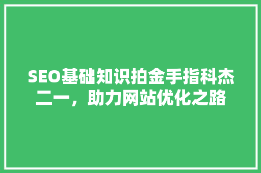 SEO基础知识拍金手指科杰二一，助力网站优化之路