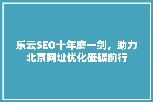 乐云SEO十年磨一剑，助力北京网址优化砥砺前行
