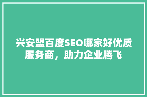 兴安盟百度SEO哪家好优质服务商，助力企业腾飞