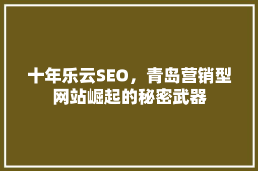 十年乐云SEO，青岛营销型网站崛起的秘密武器