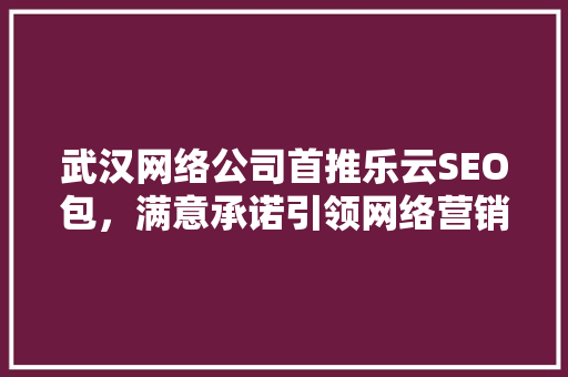 武汉网络公司首推乐云SEO包，满意承诺引领网络营销新潮流