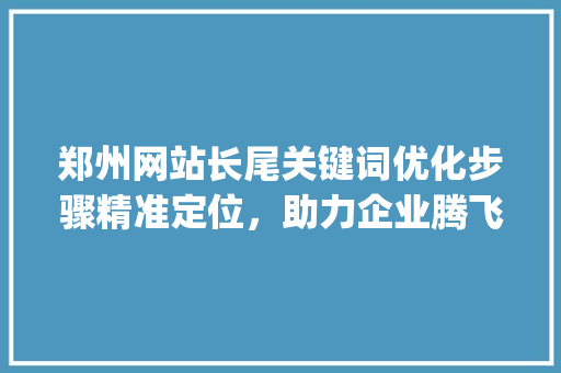 郑州网站长尾关键词优化步骤精准定位，助力企业腾飞_郑州网站长尾关键词优化