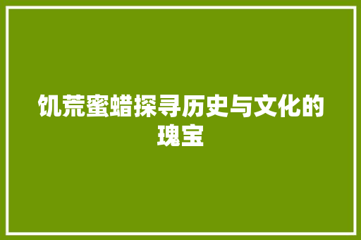 饥荒蜜蜡探寻历史与文化的瑰宝