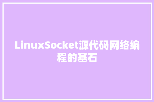 LinuxSocket源代码网络编程的基石