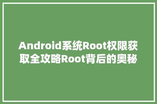 Android系统Root权限获取全攻略Root背后的奥秘